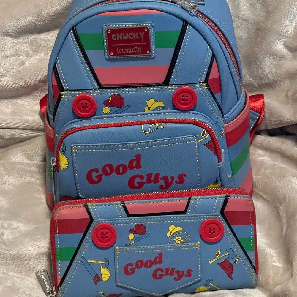 Loungefly Childs Play mini backpack and wallet bundle